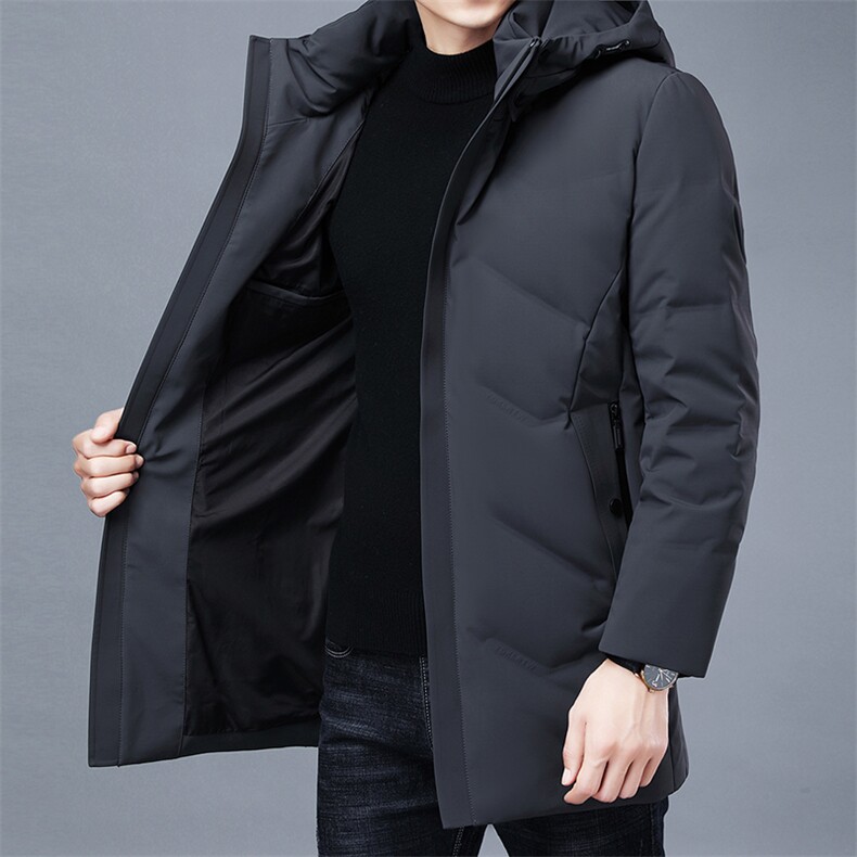 AN9371钱塘2020-3秋冬中长款连帽男士羽绒服商务休闲男装外套P308,男装羽绒服,钱塘207-3