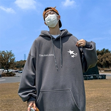 抖音得物供货可提供视频春装重磅美式宽松连帽卫衣DL2428，男装卫衣，电商A486-1