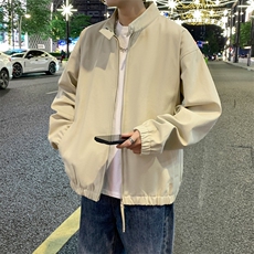 2025新款现货纯棉夹克男宽松立领上衣外套DSA157B-J2570-P85，男装夹克，电商A157B