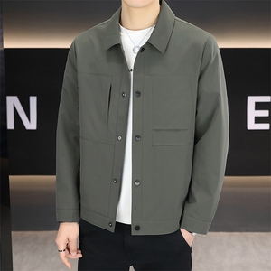 春季夹克男高品质翻领外套型男商务休闲百搭青年外套男N9817-P120图片