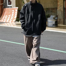 春秋季美式复古宽松立领机能工装夹克男休闲冲锋衣外套JK0136-P60，男装夹克，星座308B-1