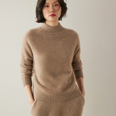 轻奢高端山羊绒衫女半高领王菲同款加厚宽松针织衫秋冬毛衣，女装羊绒衫，绒创羊绒