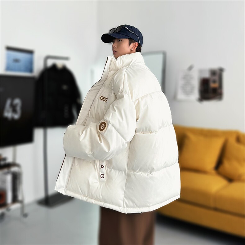 2025  立领皮标港风棉衣棉服小牛津防水拼接棉袄面包服  1609-P75图片