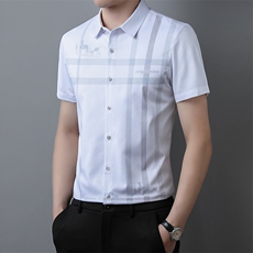 ZG1386男式2023年夏季新款衬衫男短袖商务时尚休闲衬衣男装P55，男装衬衫，电商B360