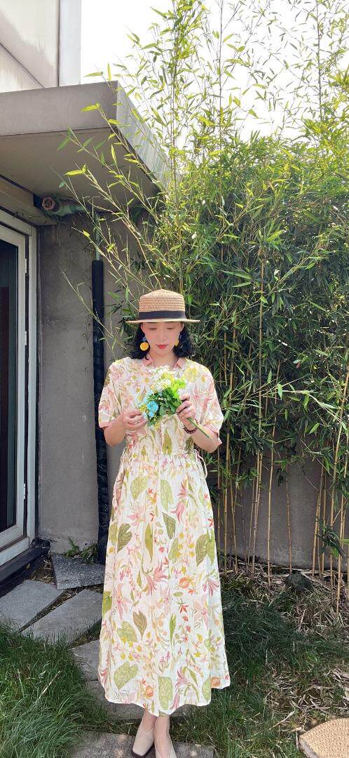 纯苎连衣裙小衫裤子裙子衬衣 时尚风 风淑女风休闲风，女装连衣裙，川哲