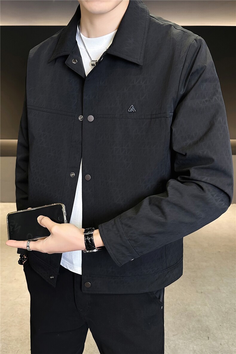 2026新款翻领成熟稳重春季外套男装夹克C317-8861-P115,男装夹克,电商C317
