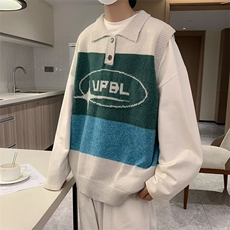 美式毛衣男慵懒风休闲针织衫无袖马甲FM12P38，男装针织衫/毛衣，星座1116-2