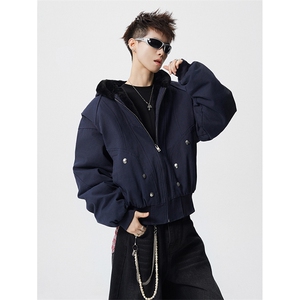 仿兔毛座山雕男美式加厚加绒工装棉衣男保暖夹克外套 MY1708-P128图片