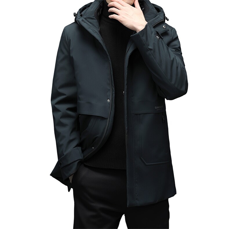 2023冬季脱卸内胆羽绒服男款中年装加厚保暖纯色外套XXH9903-P310，男装羽绒服，电商B212（原钱塘6029）