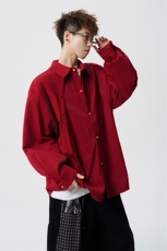 CS1159-特P33控58秋季潮流大码拼接高级感痞帅衬衫宽松外套男，男装衬衫，电商A059