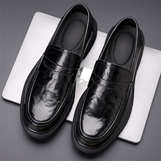 X4254-245男鞋头层牛皮秋季新款男士商务休闲皮鞋男，男鞋皮鞋，星座1407-3