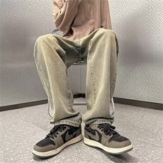 1977牛仔裤男秋冬季美式高街潮牌复古直筒宽松痞帅裤子NK393-P40，男装牛仔裤，星座1008