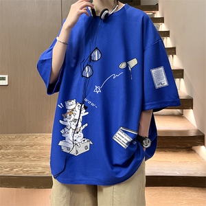 华夫格t恤男短袖男大码五分袖 酒店风 HT73115-P22图片
