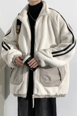 冬款学生加绒立领棉服羊羔绒时尚棉衣外套男女8339-P125控价178，男装棉衣，电商A441-1