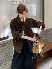 【现货】麂皮绒外套P160-K228，女装短外套，浙宝128A