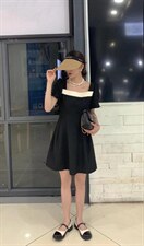 夏季，蝴蝶结修身显瘦连衣裙，女装连衣裙，蔓绱(3F)