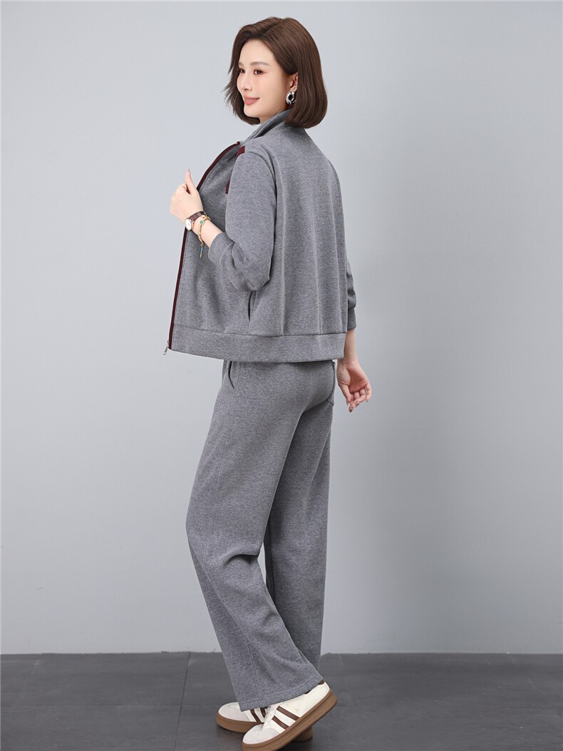 妈妈秋装2025新款休闲运动服套装洋气卫衣中年外套女春秋两件套,女装套装/套裙,涵誉