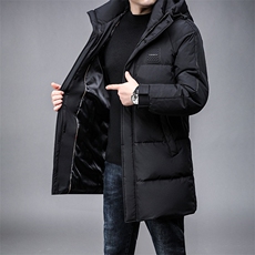 B2302冬季新款男装羽绒服连帽中长款主推大货性价比高长期款，男装羽绒服，钱塘207-3