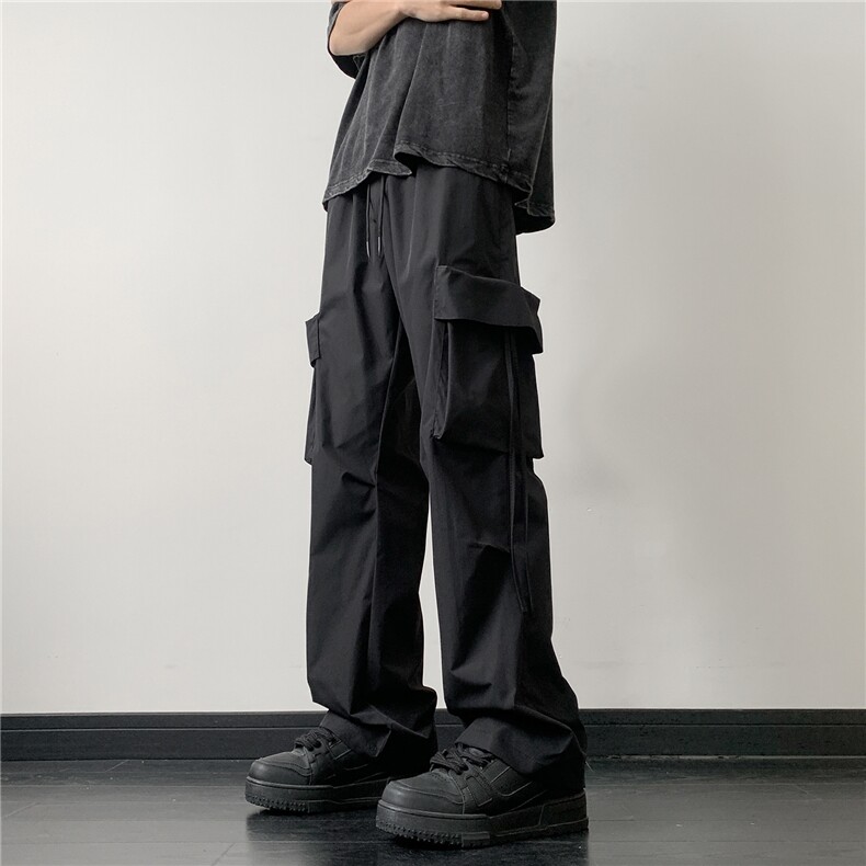 深度库存伞兵裤宽松工装裤港风长裤子机能休闲裤男长裤K517-特P30,男装休闲裤,电商A099