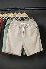 加大码男短裤棉麻料休闲5分裤（M-9XL）QT5032-1_339_P25，男装休闲裤，星座1516-1