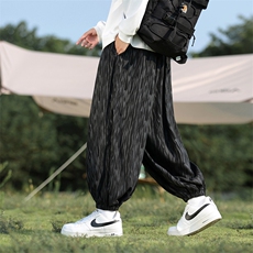 哈伦裤男秋冬季风水波纹印花大码束脚灯笼哈伦裤-WK19-P55，男装休闲裤，星座219