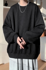 卫衣男春季新款港风宽松提花圆领套头长袖上衣WY5007-特P35，男装卫衣，星座214-3