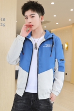 撞色夹克2021春秋新款青少年韩版宽松连帽休闲潮牌外套男F61，男装夹克，星座509