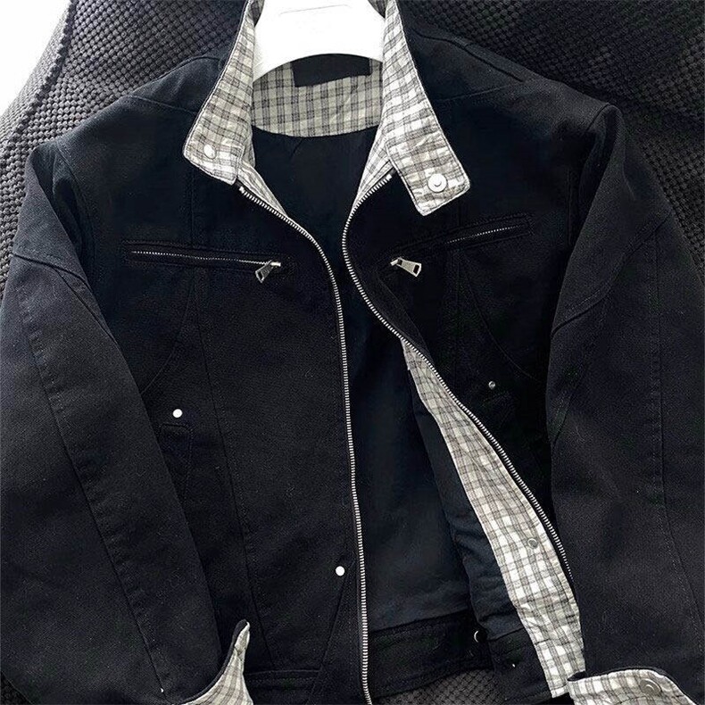 现货自制哈灵顿夹克二代cleanfit重磅帆布休闲立领外套,男装夹克,星座910A