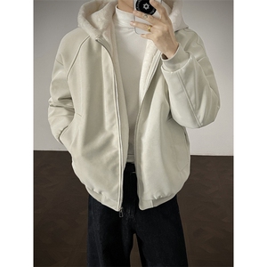 MY888 特P95 现货 冬季座山雕连帽兔毛拼接皮衣棉衣棉服男图片