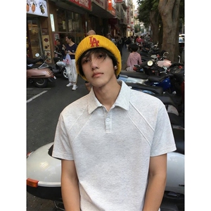 D202-P34 2026夏季新款解构拼接空气层短袖POLO衫，男装T恤，电商B323A