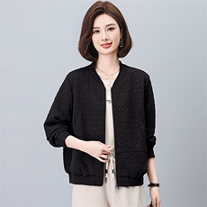 棒球服外套女2026新款春秋短款拉链式开衫小个子中年妈妈春装上衣，女装短外套，独衣靓
