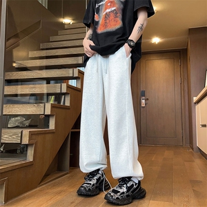 02春季新款宽松百搭直筒卫裤束脚抽绳运动裤潮XZ211-1-K2409-P55图片