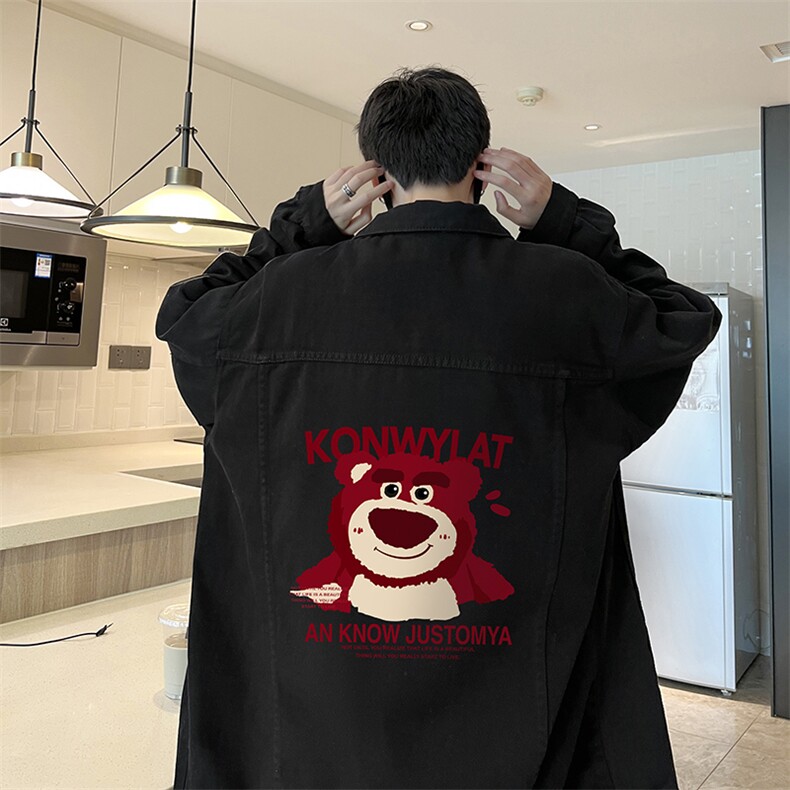 牛仔夹克男大码牛仔外套男茄克NJ77285-P60加绒款-P75,男装夹克,电商A040