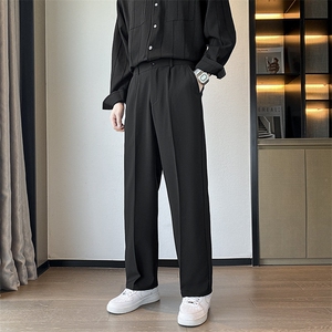 冰丝垂坠感休闲长裤男秋季小西裤大码西装裤子217-2-HK2358-P45图片