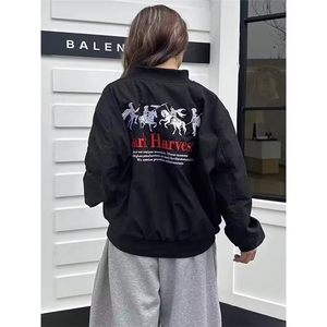 春秋新款外套女士减龄洋气百搭休闲小个子秋季短款夹克棒球服上衣图片