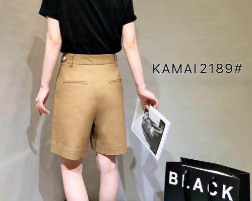 三色水洗短裤，女装，卡麦