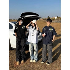 美式街头花环刺绣文字短袖T恤男女情侣夏宽重磅小众设计百搭半袖，男装T恤，星座505-2（原电商A260-1)
