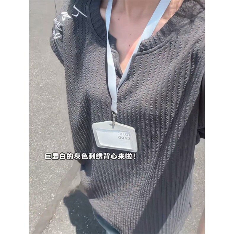 XZ809A/SSS03/特P24/控48美式V领坎肩万针绣花背心T恤,男装背心/马甲,星座809A(原222-1)