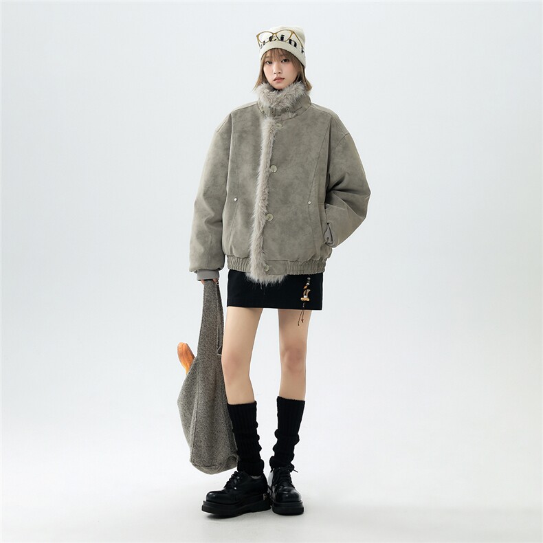 麂皮绒扎染座山雕棉服美式设计感重磅情侣外套A170-M900-TP108,男装棉衣,电商A170
