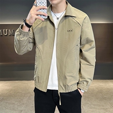 秋季新款夹克外套男春秋休闲百搭时尚翻领男士刺绣夹克N815-P75，男装夹克，星座310B-3