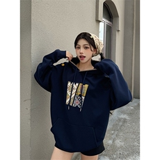 潮刺绣美式复古连帽卫衣女秋季2026新款宽松慵懒风over，男装卫衣，星座218-1（原230）