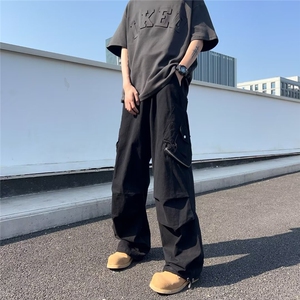 美式复古纯色工装裤男款纯棉高街冲锋裤休闲裤 KF02 P62图片