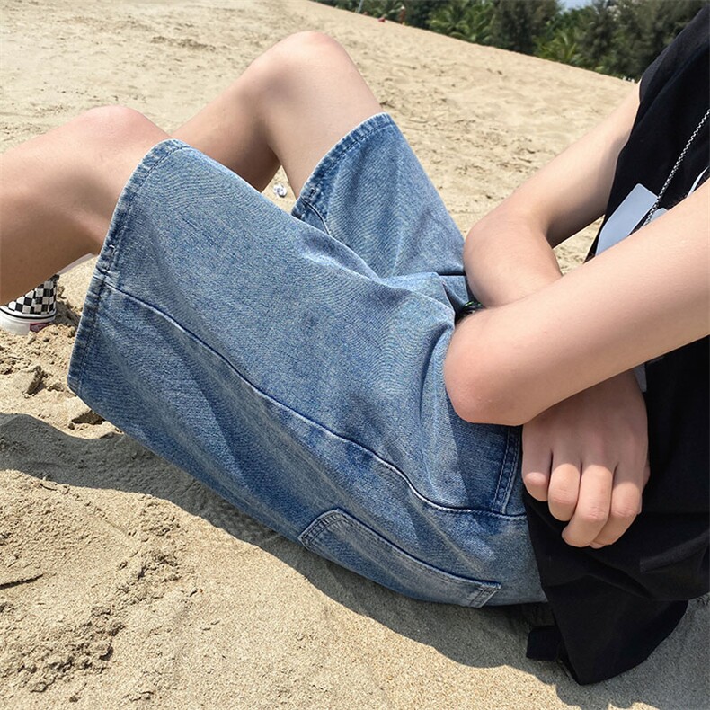 21夏季港风牛仔短裤男中性风五分牛仔裤子男DS-C407-506-P40,男装牛仔裤,电商C323-1