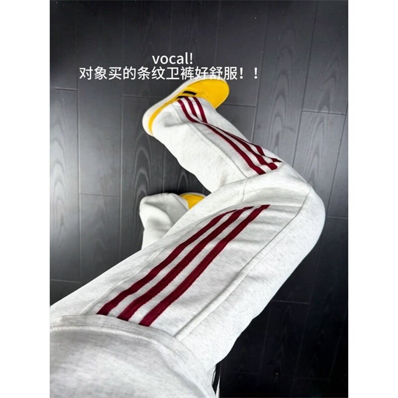 有货。三条杠卫裤男裤子直筒运动休闲长裤K6892-P36，男装休闲裤，星座412-3