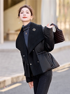 气质大翻领羽绒服2025年冬季新款小个子洋气减龄超好看短款外套图片