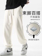 美式潮牌休闲舒适垂顺条绒束脚裤显高显瘦X1892-特批45，男装休闲裤，星座718