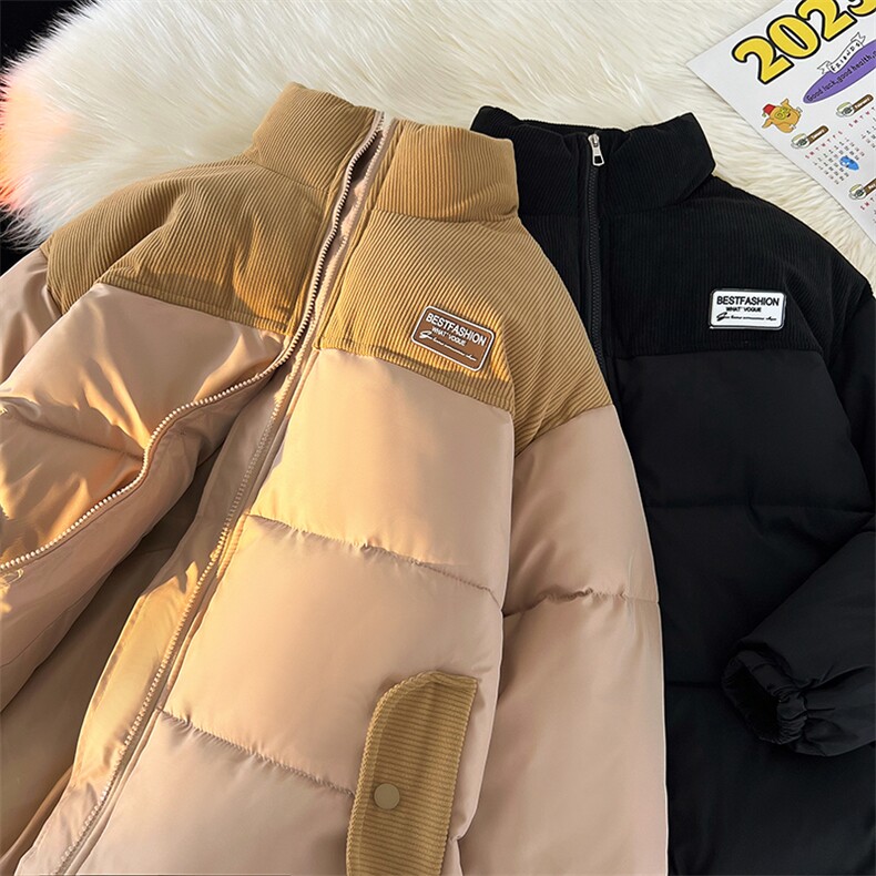 冬季加厚刺绣贴标棉衣男立领棉服棉袄情侣款外套A266-WMY8623-P75图片