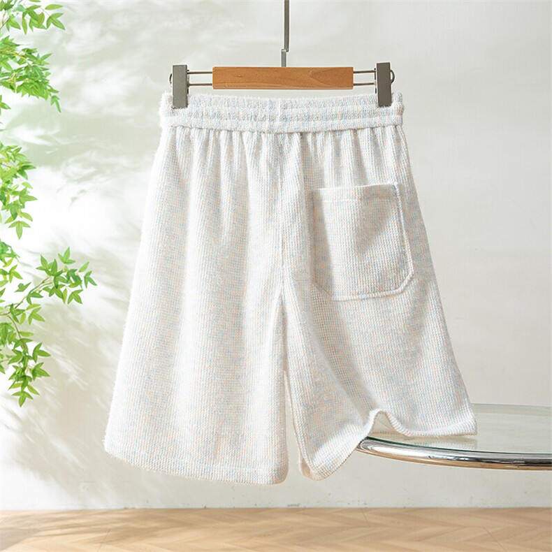 YK86067-P2570%涤纶30%锦纶马海毛扎染针织彩虹短裤男夏季,男装休闲裤,电商A086-1