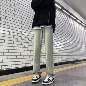 黄泥色星星牛仔裤男春秋潮牌美式高街设计 NK701 P42图片