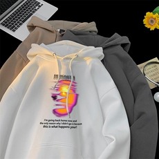 克苏鲁科技印花LOGO男女情侣潮牌连帽卫衣，男装卫衣，星座310A-4